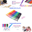 Easy Erase 12 Colors Friction Colors Erasable Markers