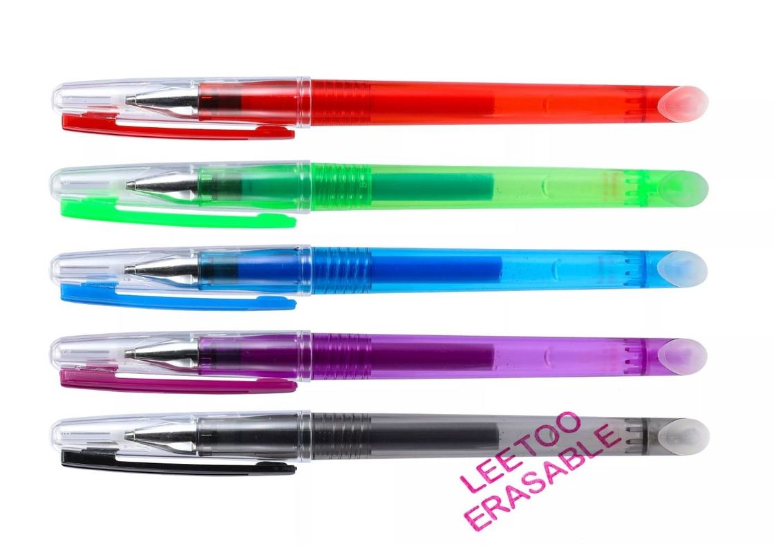 Transparent Plastic Penholder 5 Colors Friction Erasable Pens
