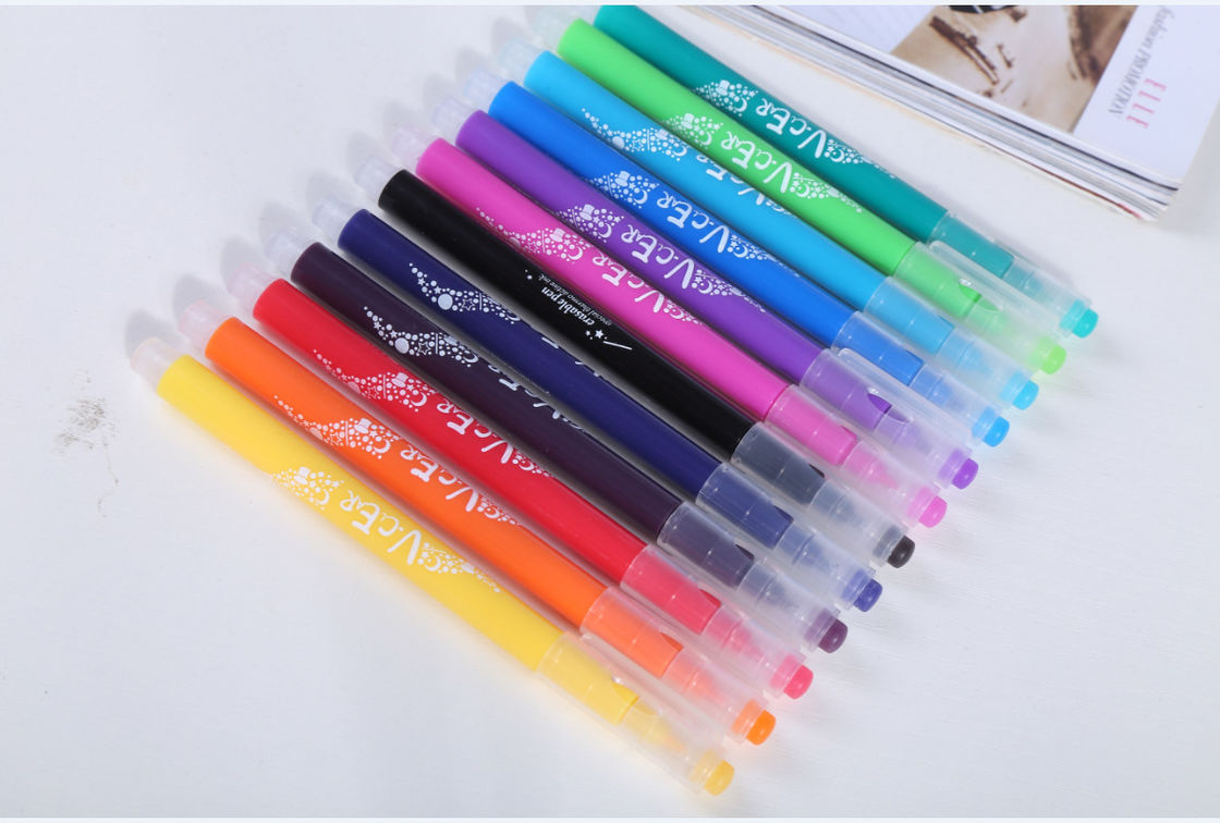 12 Colors Thin Fine Tip Children'S Dry Wipe Pens