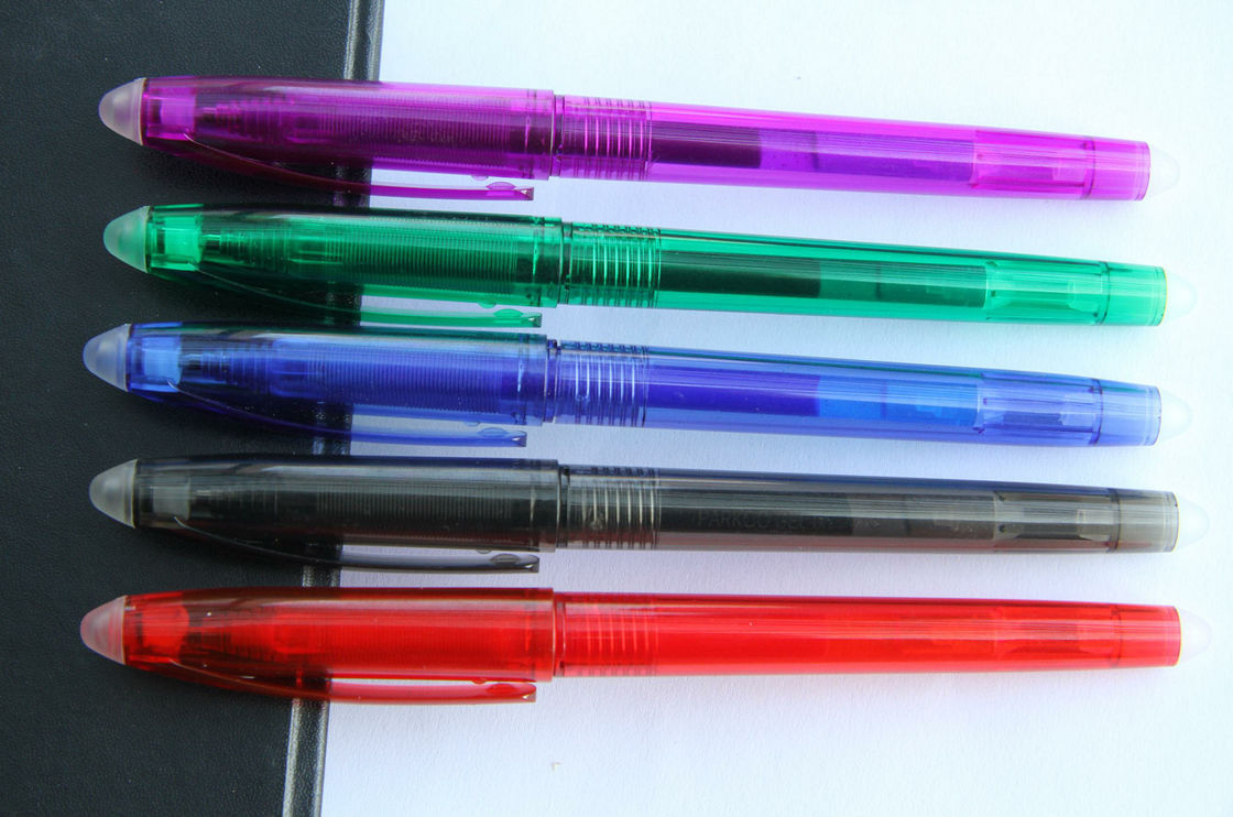 Assorted Color Nontoxic Erasable Gel Pens With Cap Pulling Closure