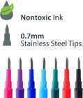 Nontoxic Assorted Ink Easy Erase Friction Ball Refill 0.5