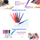 Plastic Tube Multicolor Disappearing Ink Erasable Ink Pens