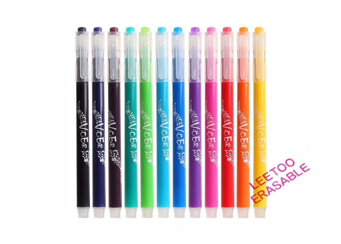 12 Colors Fiber Tip 2.0mm Friction Erasable Markers