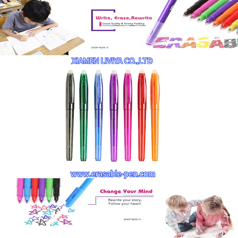 Plastic Tube Multicolor Disappearing Ink Erasable Ink Pens