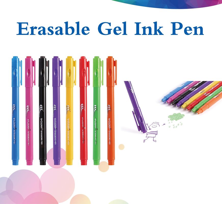 20 Vibrant Colors Erasable Gel Pens With 0.5 0.7mm Nib